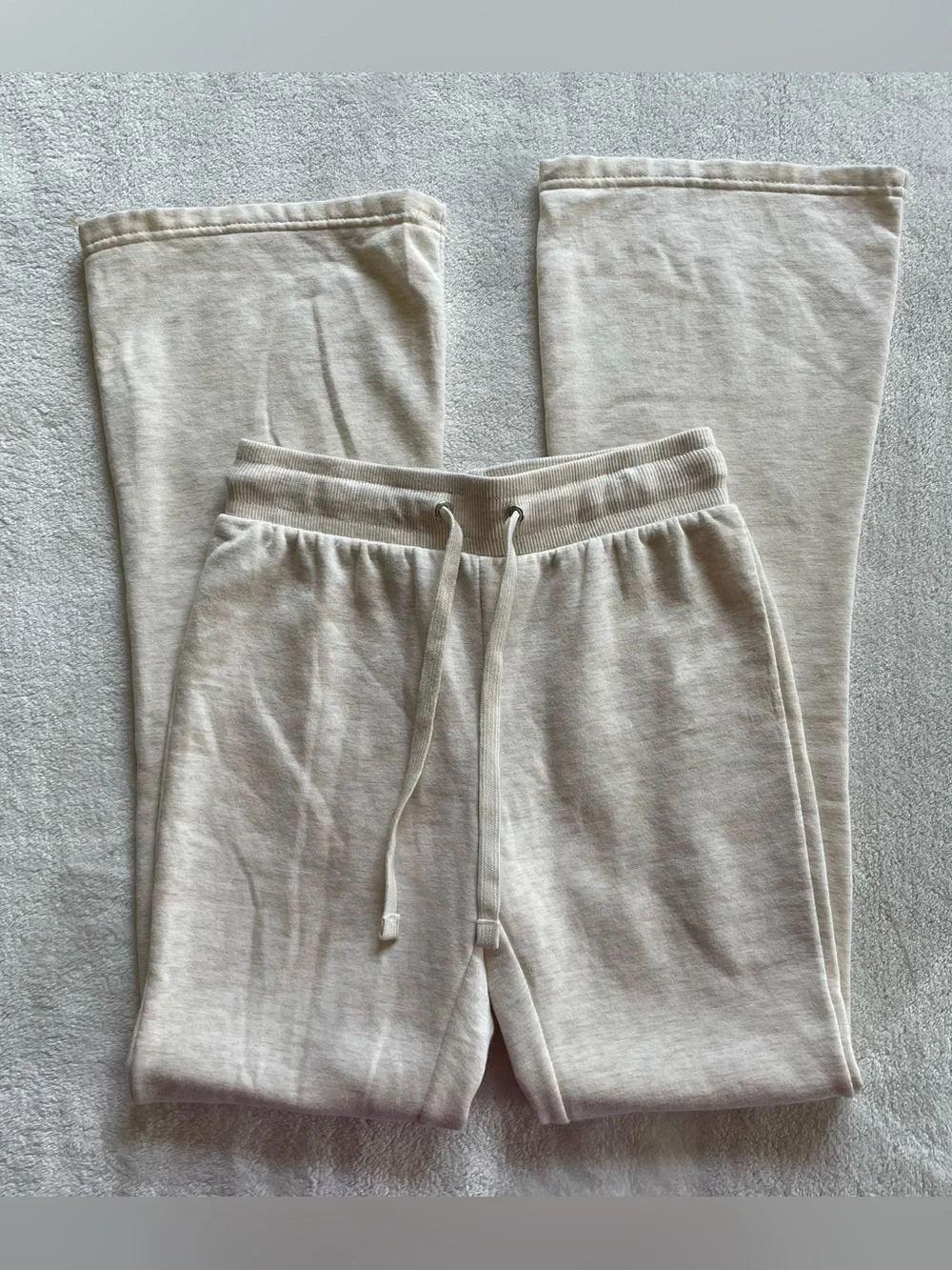 Cream Flared Sweatpants size XS - Picture 2 of 11